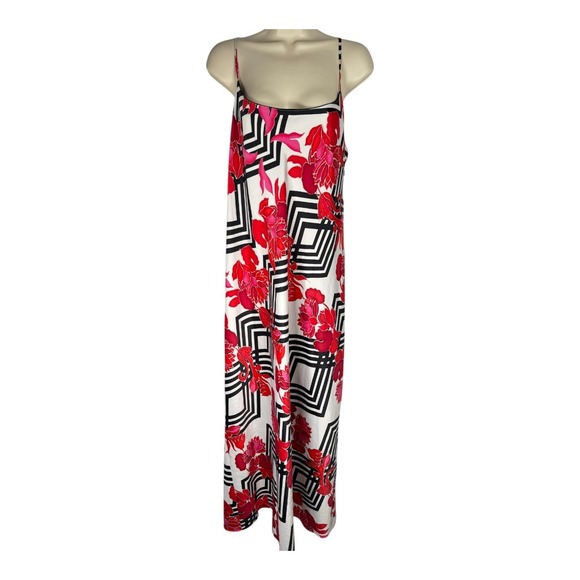 Natori Other - Natori Womens Satin Night‎ Gown Slip Maxi Dress Pink Black Floral Feminine O/S